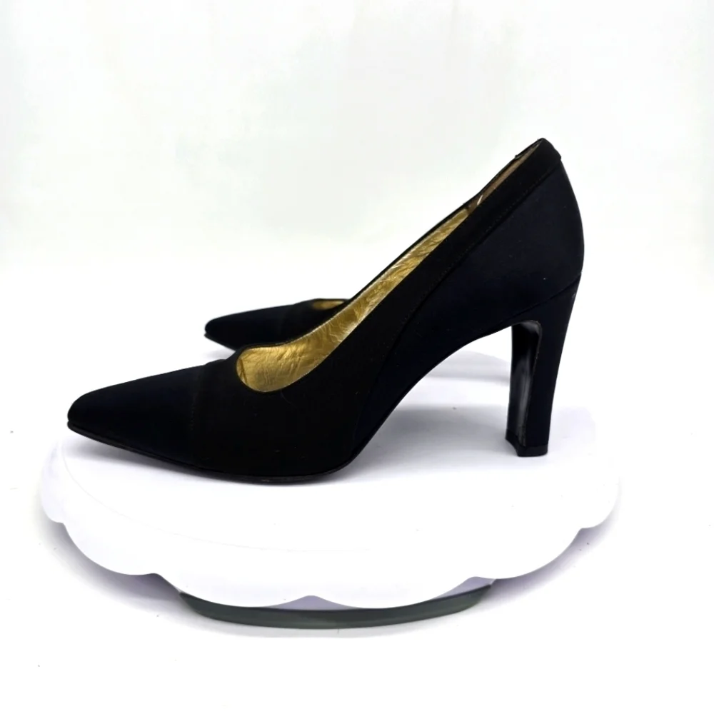 Paloma Barceló Shoe Women's 6.5 B Pumps Vintage 90s Heels Black Made In Italy